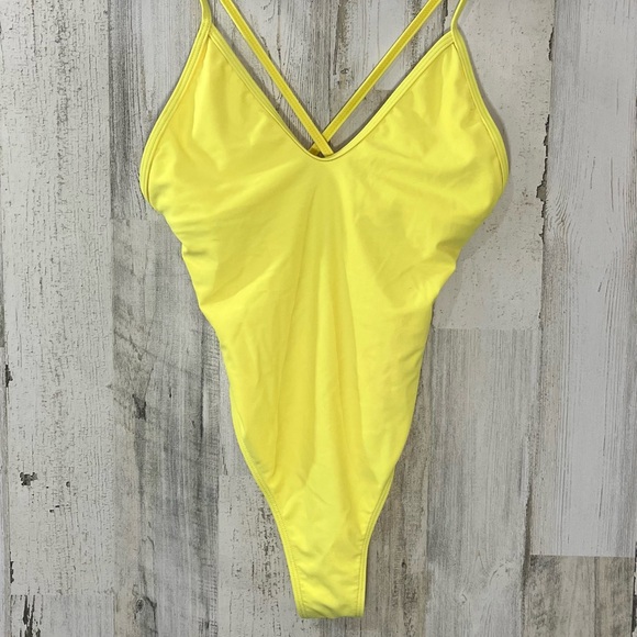 SHEIN One Piece Swimsuit High Hip Bright Summer Swim Bathing Suit Size Medium - Picture 2 of 16